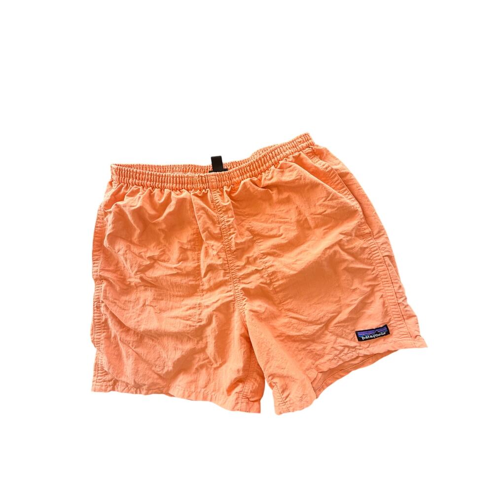 Men's PATAGONIA Orange Lined Swim Trunks Size XS Nylon Baggies Shorts 4"